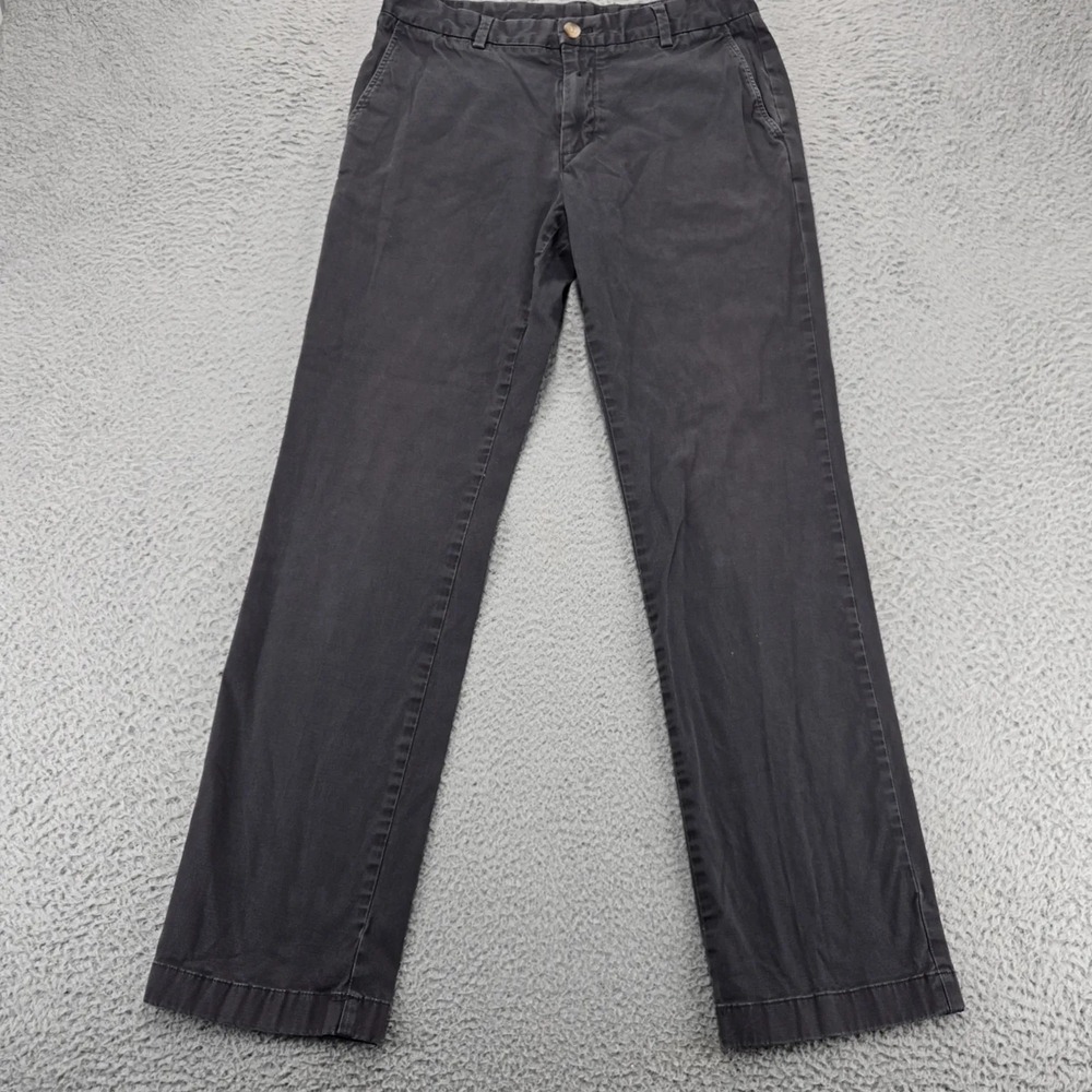 Vineyard Vines Pants Mens 32x34 Gray Twill Chino Flat Front Mid Rise